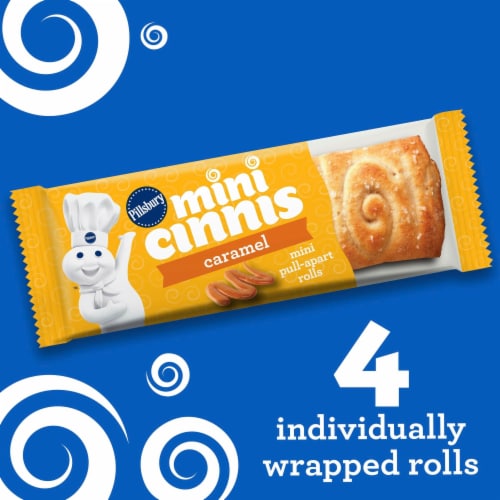 Pillsbury Frozen Mini Cinnis Heat or Thaw Pull-Apart Caramel Rolls Perspective: top