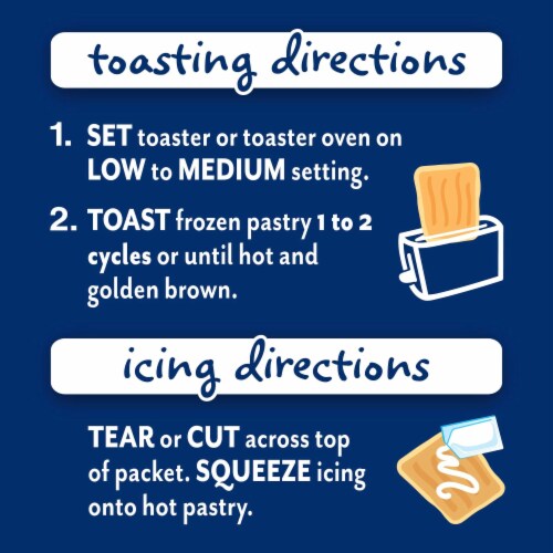 Pillsbury Toaster Strudel Limited Edition Mega Icing Frozen Pastries Perspective: top