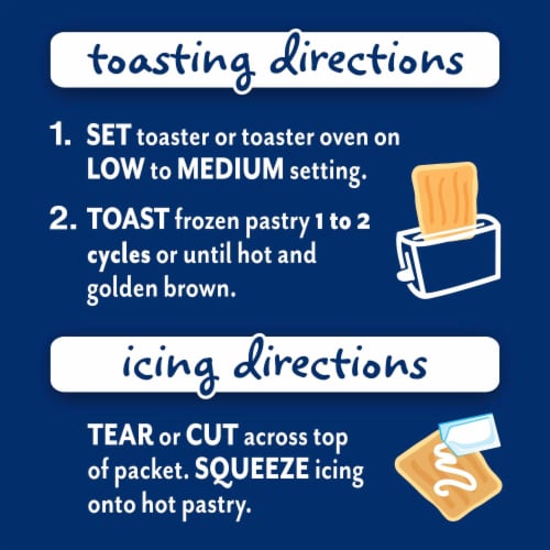 Pillsbury Toaster Strudel Limited Edition Mega Icing Strawberry Flavored Frozen Pastries Perspective: top