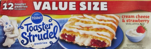 Pillsbury Toaster Strudel Strawberry Cream Cheese Pastries Perspective: top
