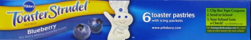 Pillsbury Blueberry Toaster Strudel Perspective: top