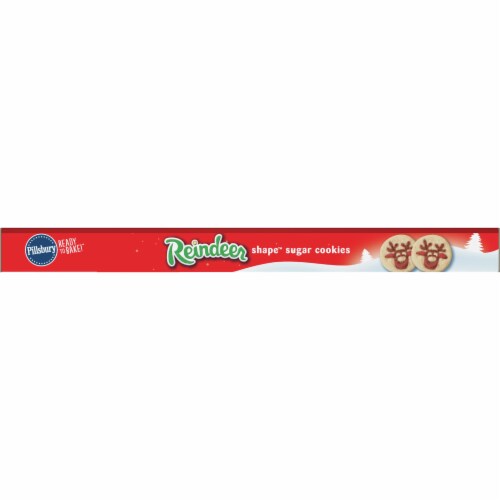 PPillsbury Ready to Bake Reindeer Shaped Sugar Cookie Dough Perspective: top