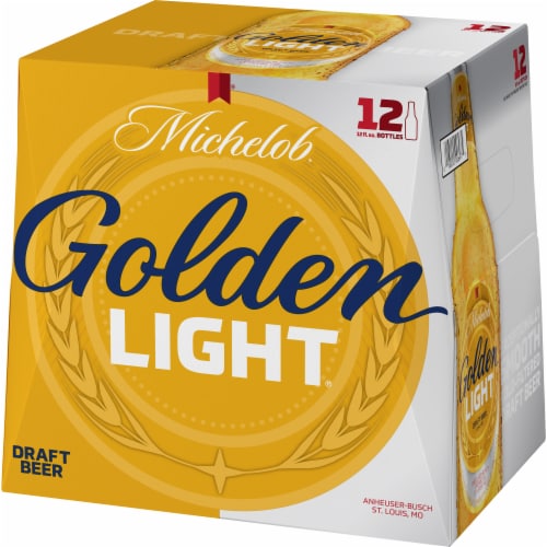 MICHELOB GOLDEN LIGHT DRAFT SM DING ALUMINUM  BEER BOTTLE BOTTLES EMPTY DOW 