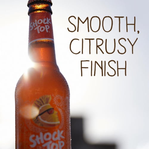 Shock Top Belgian White Wheat Beer Perspective: top