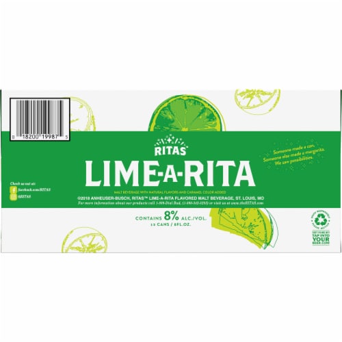 Ritas™ Lime-A-Rita Sparkling Margarita Flavored Malt Beverage Perspective: top