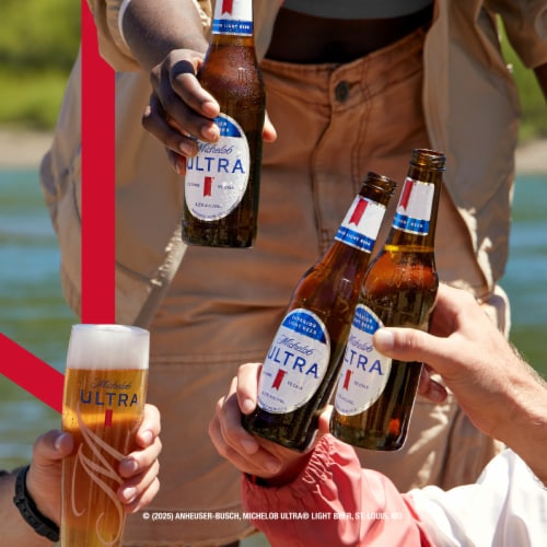 Michelob Ultra American Light Lager Beer Perspective: top