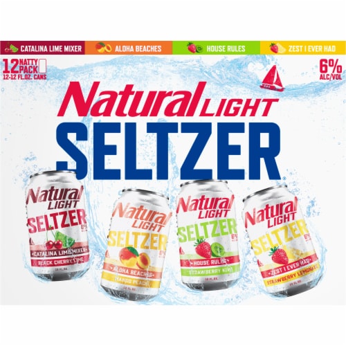 Natural Light Hard Seltzer Variety Pack Perspective: top