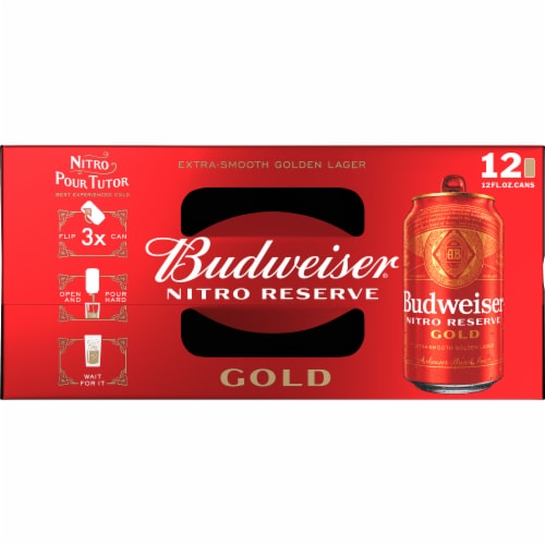 Budweiser® Nitro Reserve Gold Lager Beer Perspective: top