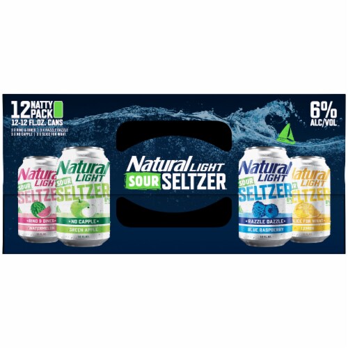 Natural Light Sour Hard Seltzer Variety Pack Perspective: top