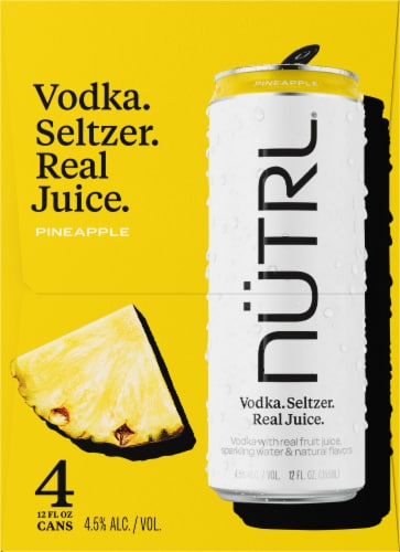 Nutrl Pineapple Vodka Seltzer Perspective: top