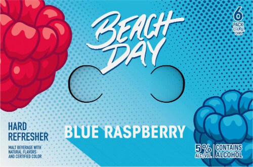 Beach Day Every Day Blue Raspberry Hard Seltzer Perspective: top