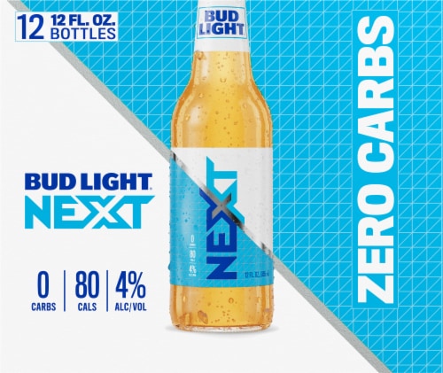 Bud Light Next Zero Carbs Beer Perspective: top