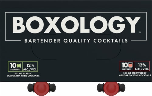 Boxology Classic Strawberry Margarita Wine Ready to Drink Cocktail Perspective: top