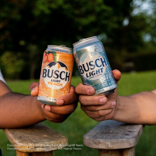 Busch Light Peach American Lager Beer Perspective: top