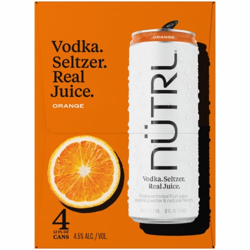Nutrl Orange Vodka Seltzer Perspective: top