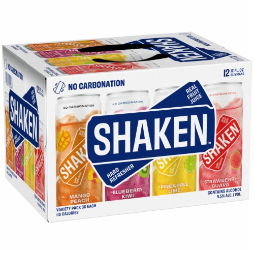 Shaken Real Fruit Juice Hard Refresher Variety Pack Perspective: top