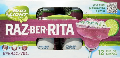 Bud Light Lime Raz-Ber-Rita Cans Perspective: top