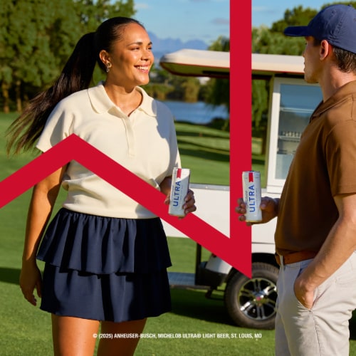 Michelob Ultra American Light Lager Beer Perspective: top