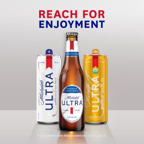 Michelob Ultra Superior Light Lager Beer Perspective: top