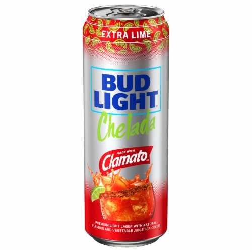 Bud Light Extra Lime Chelada Single Can Perspective: top