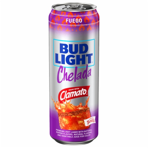Bud Light Chelada Fuego Lager Beer Perspective: top
