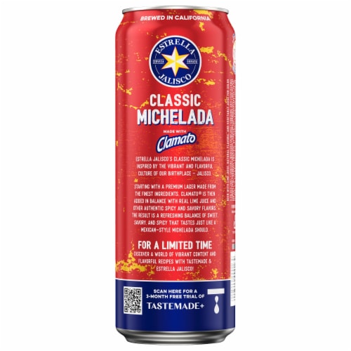 Estrella Jalisco Classic Import Chelada Beer Perspective: top