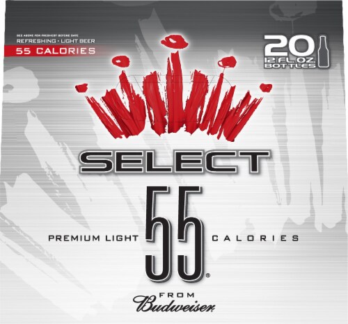 Bud Select 55 Light Lager Beer Perspective: top