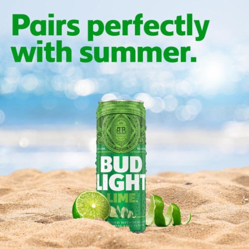 Bud Light Lime American Light Lager Beer Perspective: top