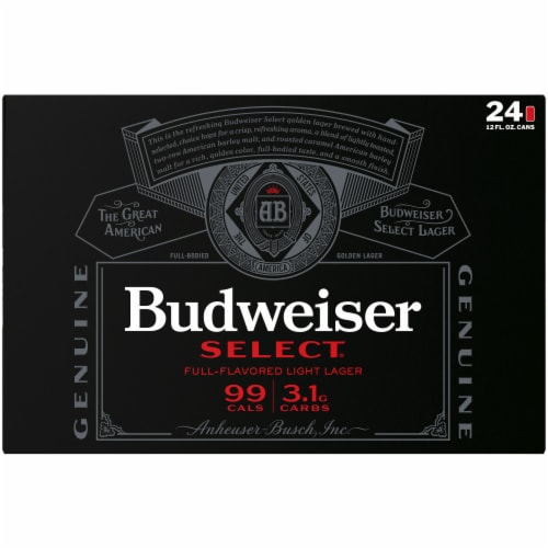 Budweiser Select Domestic Lager Beer Perspective: top