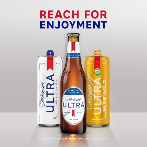 Michelob Ultra Superior Light Lager Beer Perspective: top