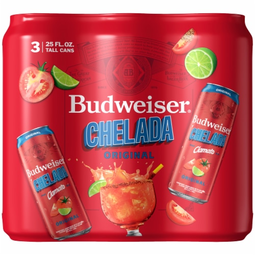 Budweiser Clamato Chelada Original Beer Perspective: top