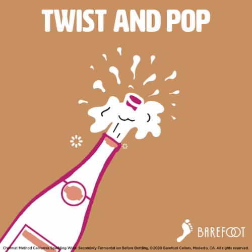 Barefoot Bubbly Extra Dry Champagne Sparkling Wine 750ml Perspective: top