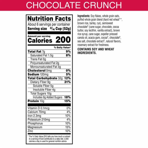 Kashi GO Breakfast Cereal Chocolate Crunch Perspective: top
