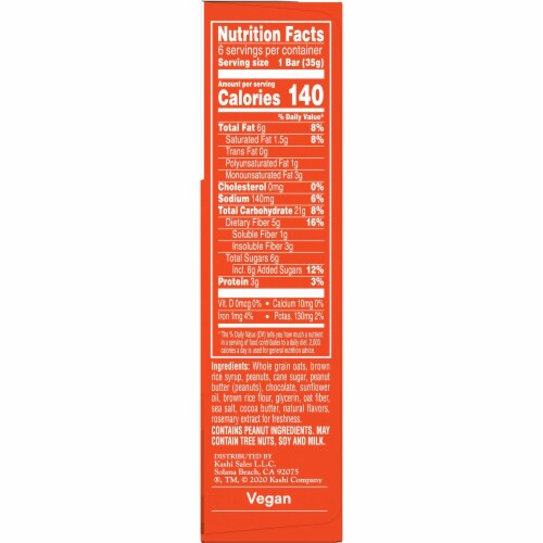 Kashi Chocolate Peanut Butter Chewy Granola Bars Perspective: top