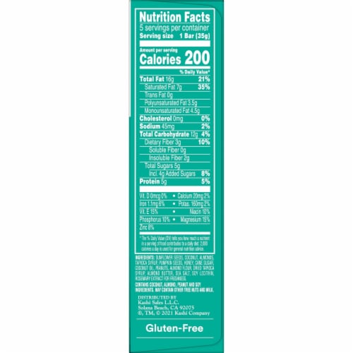 Kashi Coconut Almond Chewy Granola Bars Perspective: top