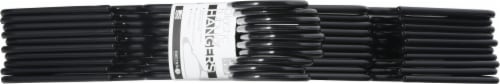 Merrick Black Plastic Tubular Hangers Perspective: top