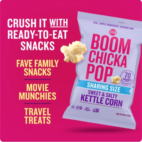 Angie's Boomchickapop Sweet And Salty Kettle Corn Popcorn Gluten Free Perspective: top