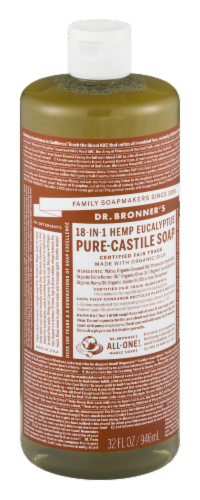 Dr. Bronner's 18-in-1 Hemp Eucalyptus Pure-Castile Liquid Soap Perspective: top