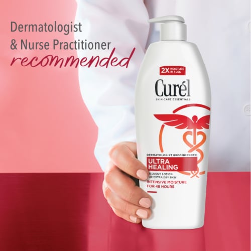 Curel Ultra Healing Hand and Body Lotion, Fragrance-Free for Dry Skin, Dermatologist Recommended Perspective: top