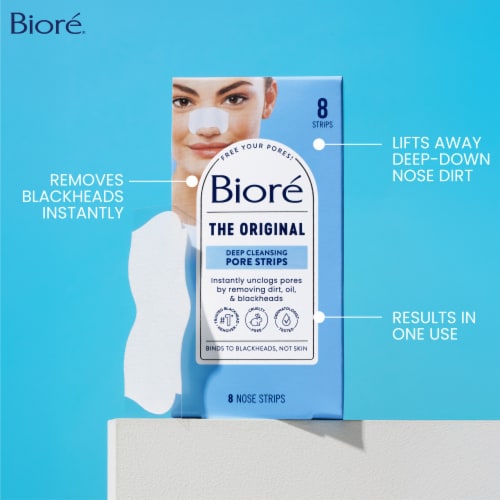 Biore The Original Deep Cleansing Pore Strips, Nose Strips for Blackhead Removal Perspective: top