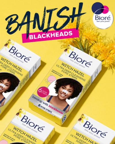 Biore Witch Hazel Ultra Deep Cleansing Pore Strips Perspective: top