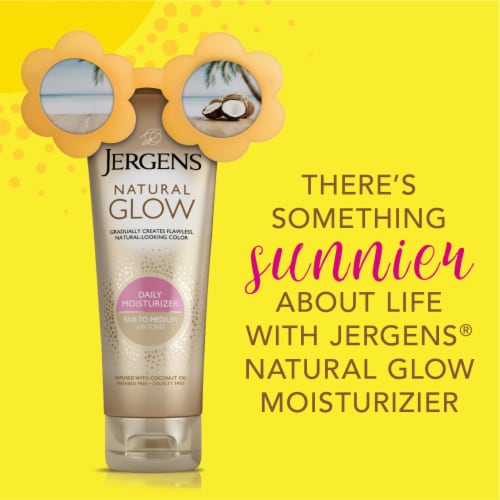 Jergens Natural Glow Natural Glow Daily Moisturizer Self Tanner Body Lotion, Fair To Medium Perspective: top