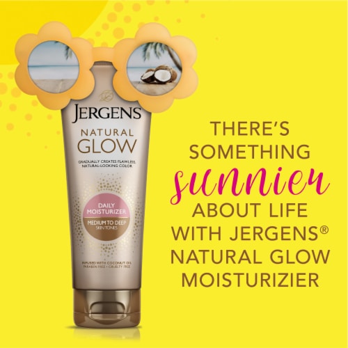 Jergens Natural Glow Natural Glow Daily Moisturizer Lotion, Medium to Deep Skin, Self Tanner Perspective: top