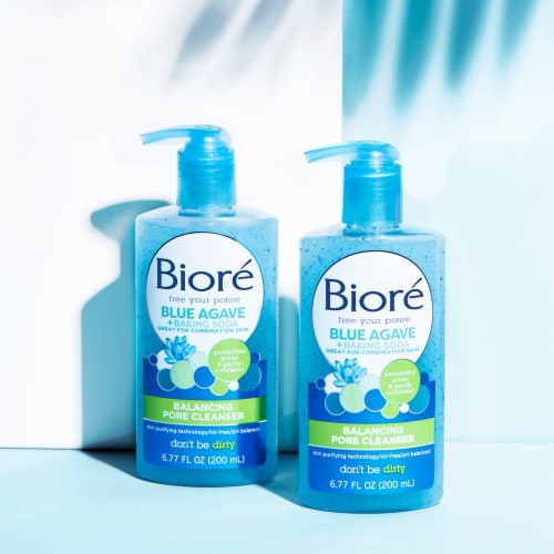 Bioré Blue Agave + Baking Soda Balancing Pore Cleanser for Combination Skin Perspective: top