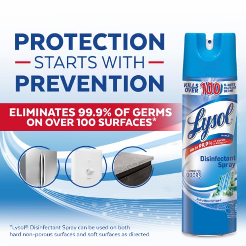 Lysol® Odor Eliminator Spring Waterfall Disinfectant Spray Perspective: top