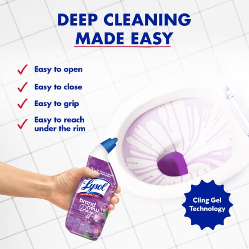 Lysol® Brand New Day™ Toilet Bowl Cleaner Lavender & Cotton Blossom Perspective: top