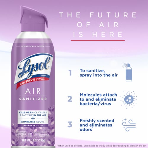 Lysol Air Sanitizer Lavender Perspective: top