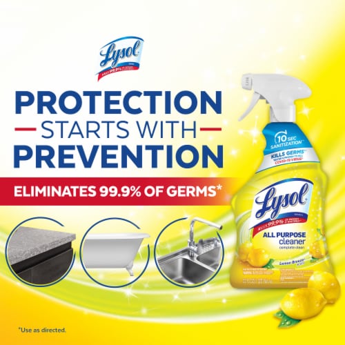 Lysol® Lemon Breeze All Purpose Cleaner Spray Perspective: top