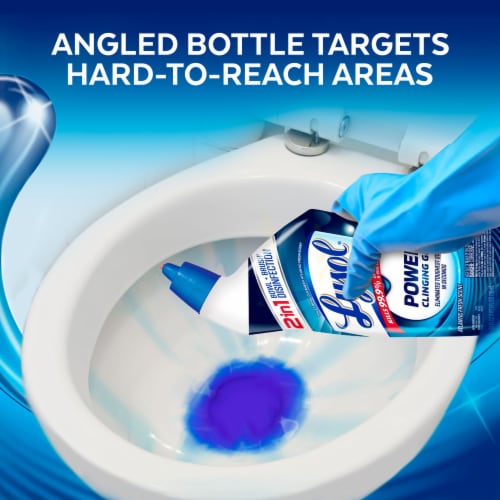Lysol Power Toilet Bowl Cleaner, Gel Cleaner and Disinfectant, Atlantic Fresh Perspective: top