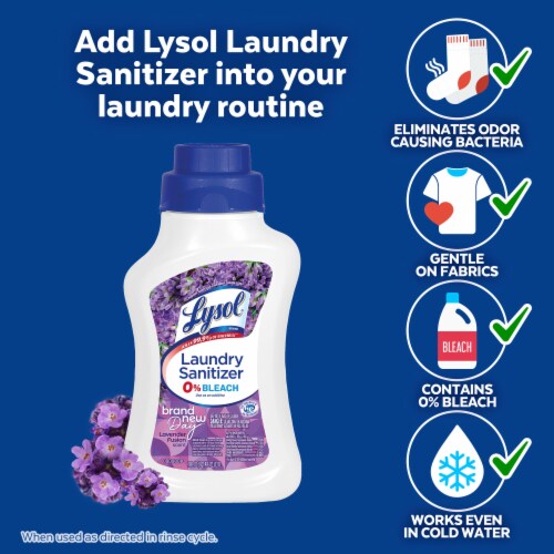 Lysol Laundry Sanitizer 0% Bleach Fresh Blossoms Perspective: top